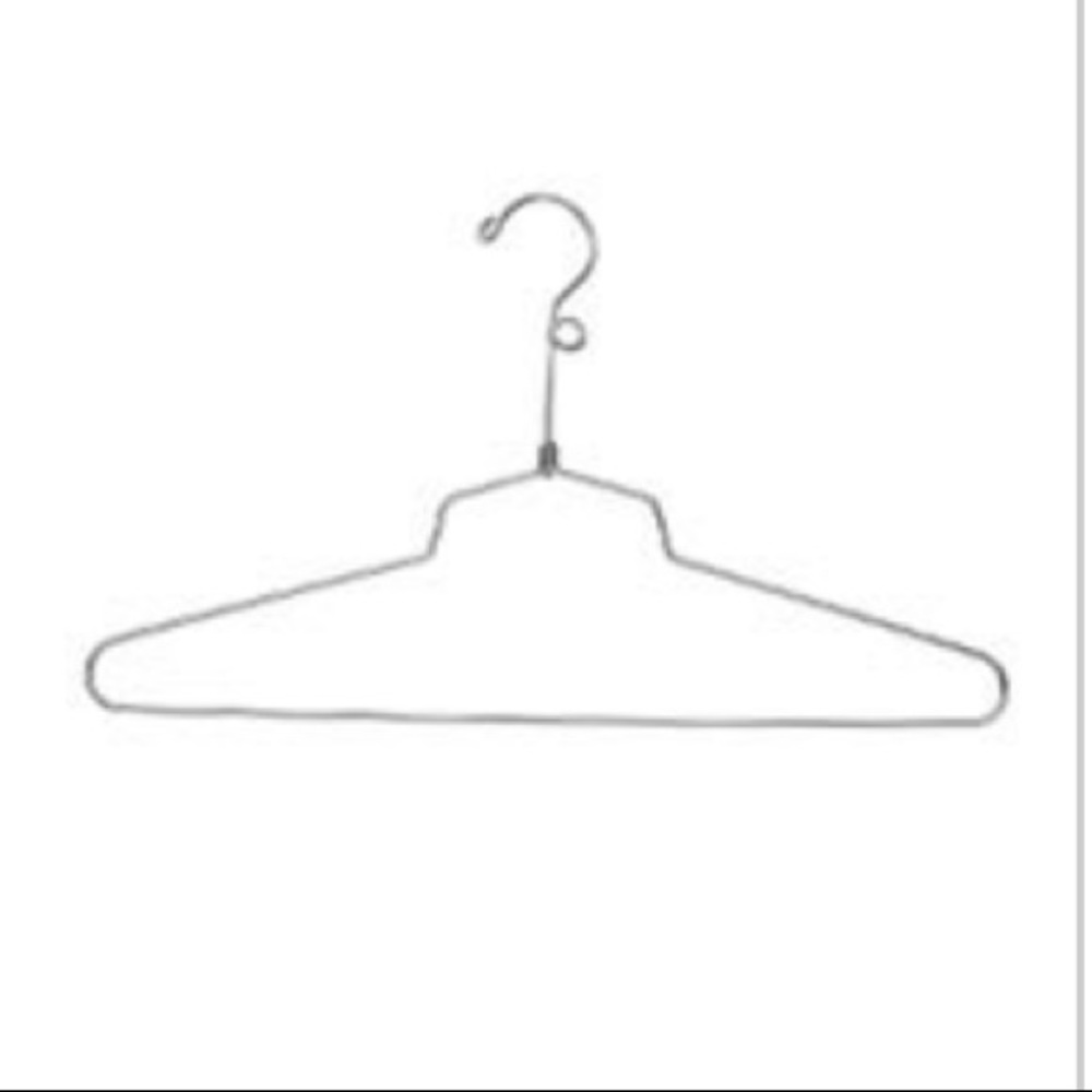 Chrome garment metal hangers - bundle of 10